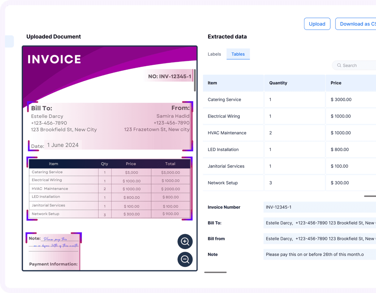 Invoice Processing Preview